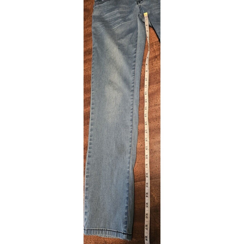 Meifanzi Designer Y2K Light Wash Skinny Japanese Jeans Blue Sequins Size 29 - Picture 16 of 16